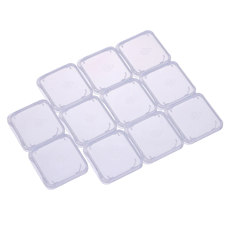 10 teile/los Transparent SD Speicher Karte Fall Halter Box Lagerung Boxen Speicher Karte Clear Kunststoff Fall Halter Protector