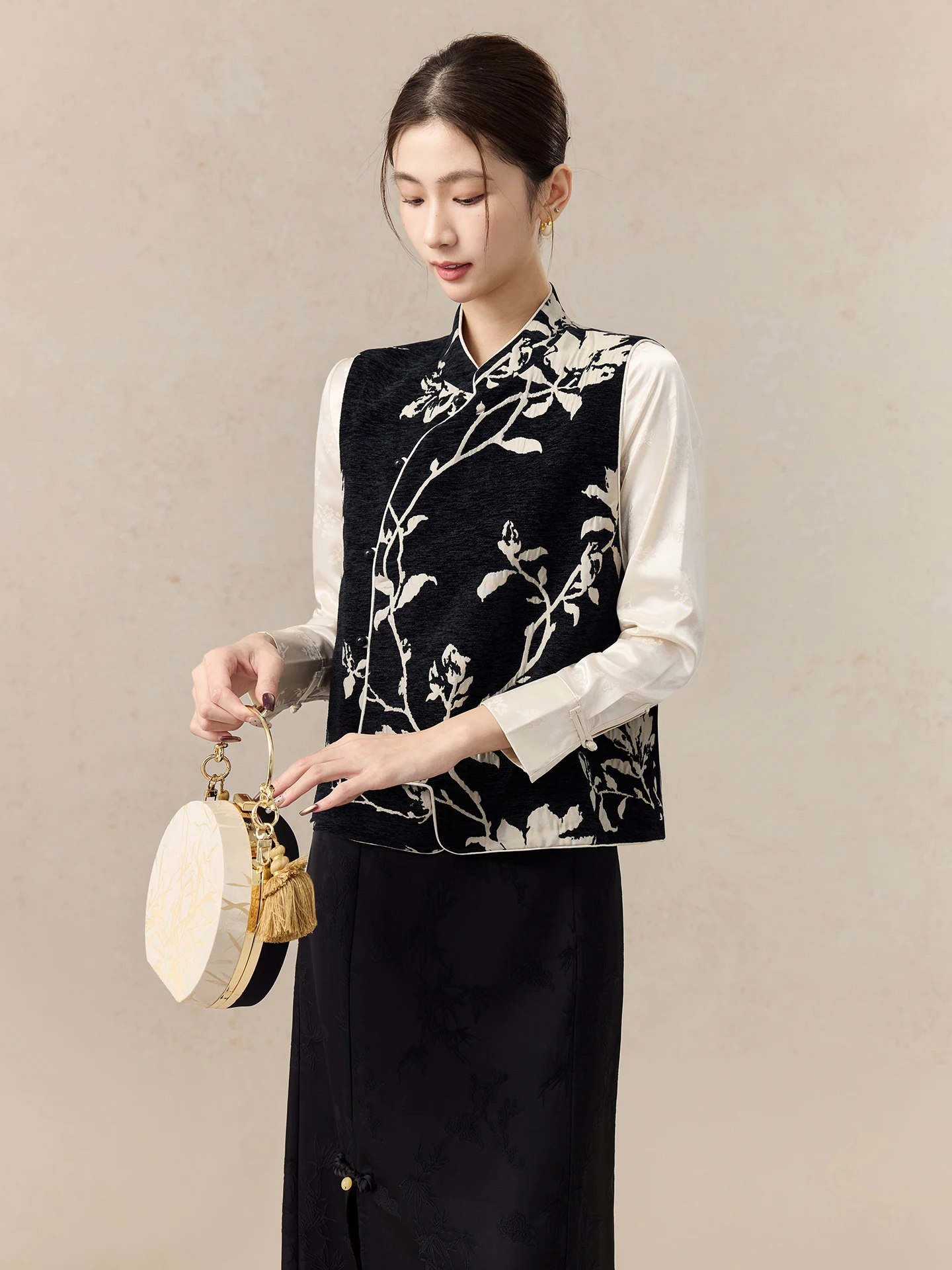 

New Chinese Sle Double-Sided Women's Vest 2026 Winter High-End Aosphere National Trend oulder Pad Top Outerwear