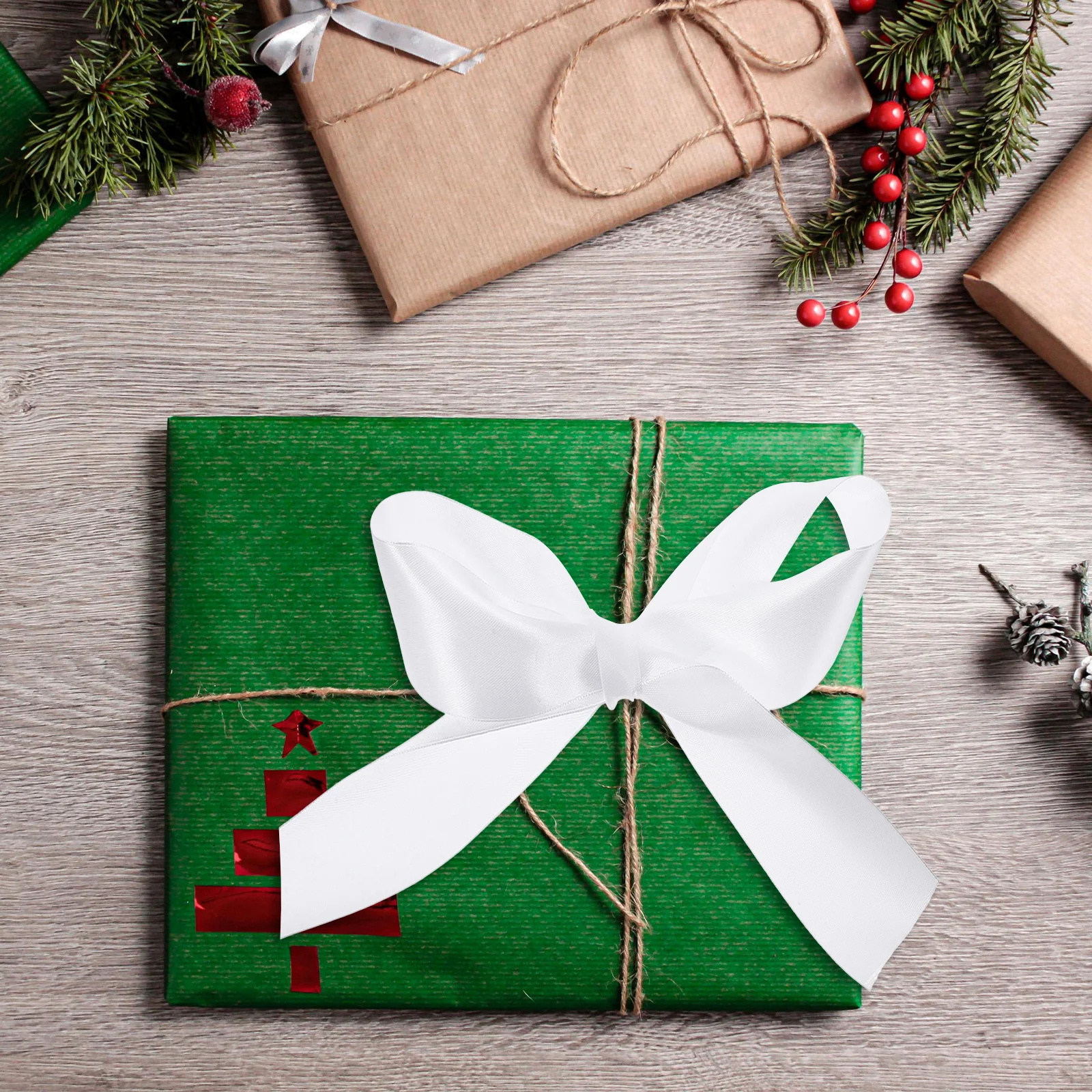 

2 Rolls Polyester Wedding Chair Decoration Ribbon Soft Smooth Fabric for Gift Wrapping Party Balloon Strings Bow Making Crafts