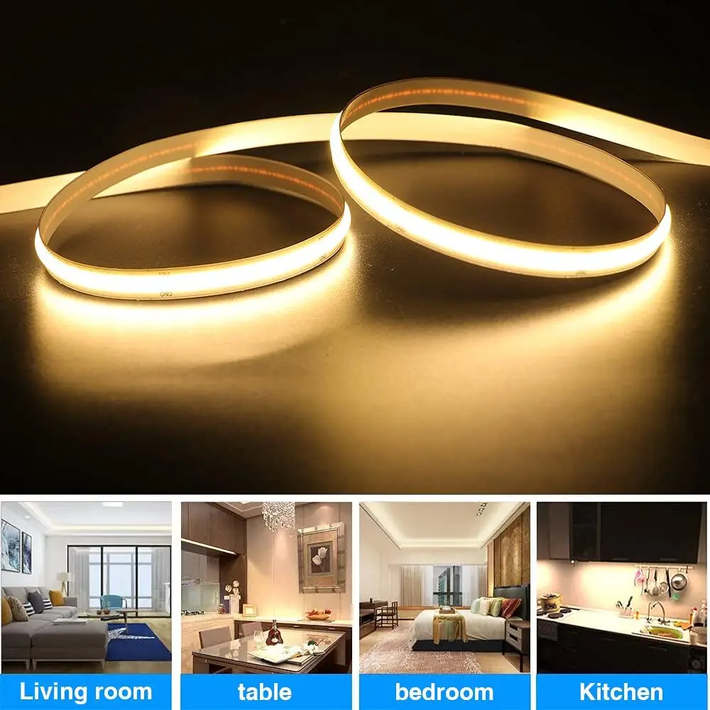 DC 5V USB COB Strip 320Leds/M biały/niebieski/różowy/żółty/różowy/czerwony elastyczna wstążka lampka nocna podświetlenie TV pasek LED