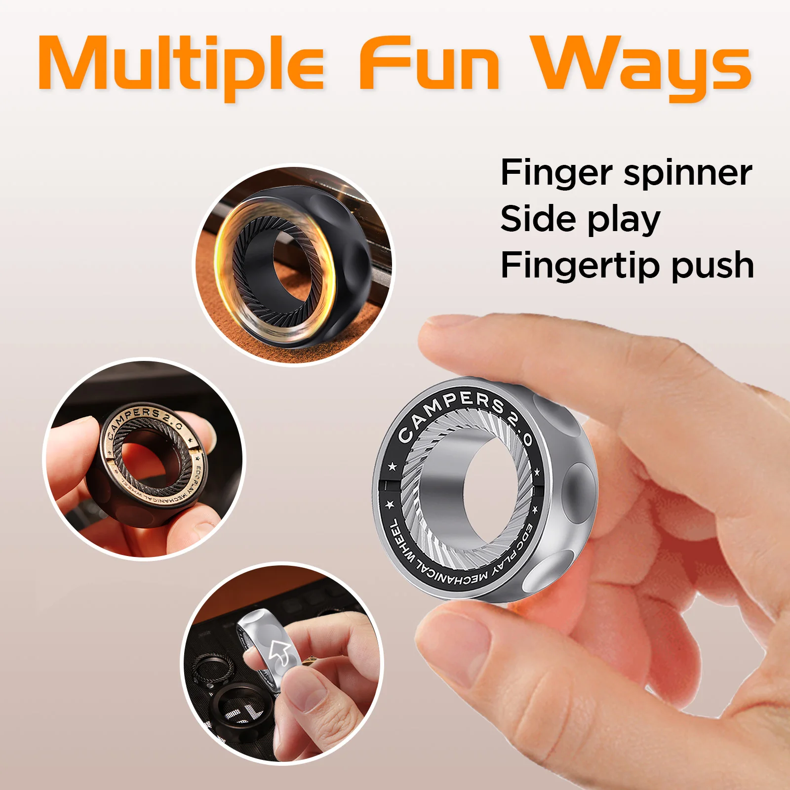 Diskreter Fidget-Ring für Ängste – Magnetfeldtherapie-Spinner zur Beruhigung von Nerven |   Perfektes Geschenk für ADHS & Stress EDC Zappelspielzeug