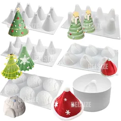 Christmas Santa Hat Mousse Silicone Cake Mold For Baking Chocolate Molds Christmas Tree Igloo Design Pastry Soap Candle Mould