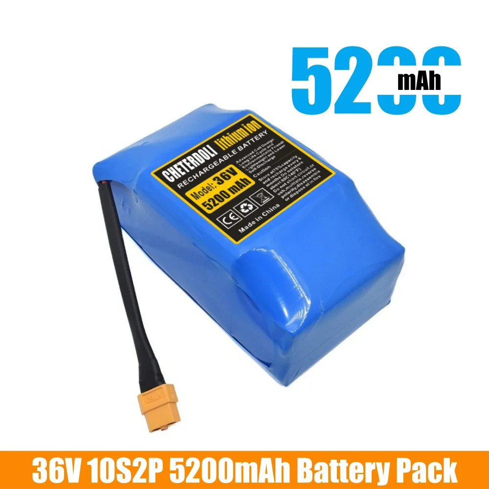 

36V 10S2P 5200mAh High Capacity Hover Board Lithium Battery Pack 36V 5.2Ah Rechargeable for Electric Scooter/Twist Car Battery