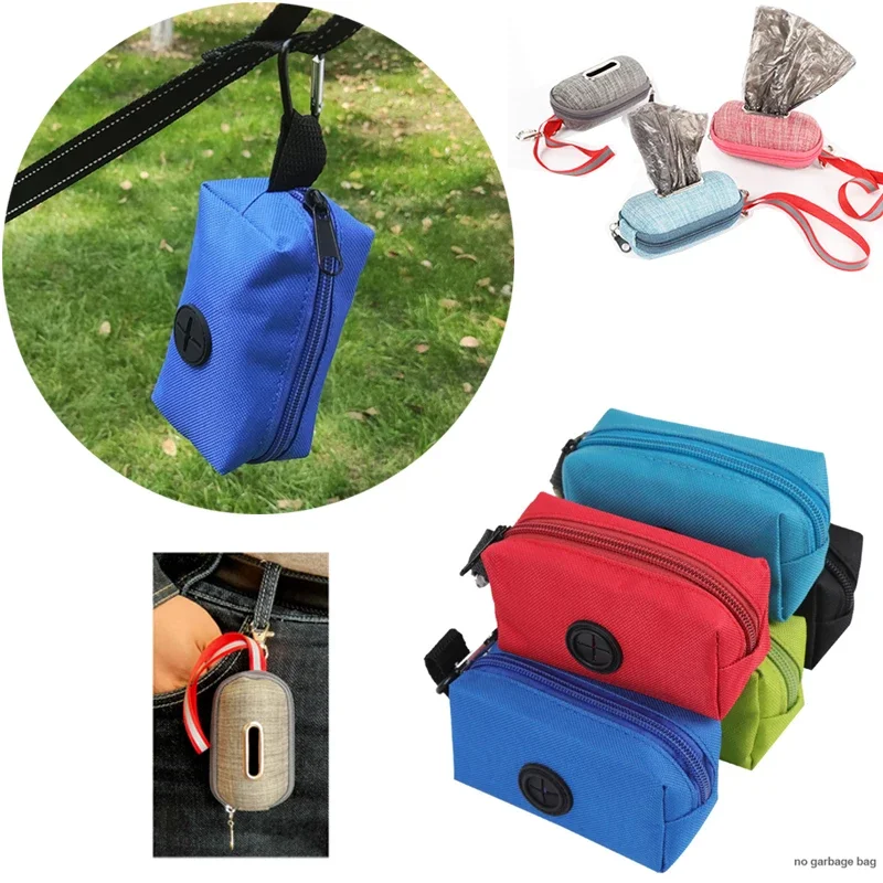 Protable Dog Poop Bag Dispenser Pouch Garbage Bags Organizer Pet Cat Pick Up Poop Bag Waste Holder Outdoor Garbage Organizer