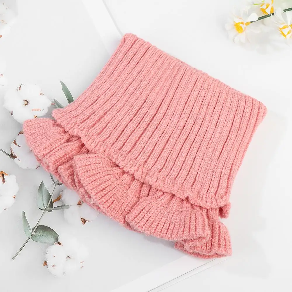 Fashion Warm Knitted Fake Collar Detachable With Wooden Ears Neck Warmer Winter Windproof Scarf Men Women