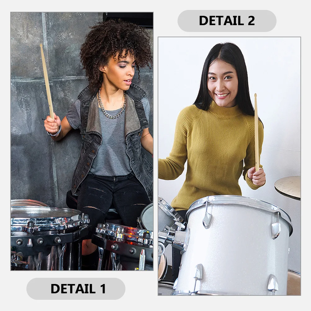 

4pcs Maple Wood Drumsticks Lightweight Seamless Long Design For Jazz Drummers Precision Strike Percussion Instrument Sticks