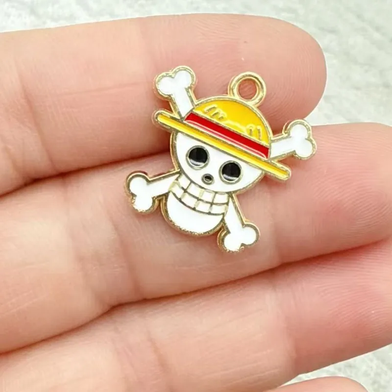10Pcs ONE PIECE Cute Luffy, Roronoa Zoro Anime Alloy Keychain DIY Backpack Accessories Cute Keyring Gift for Fans