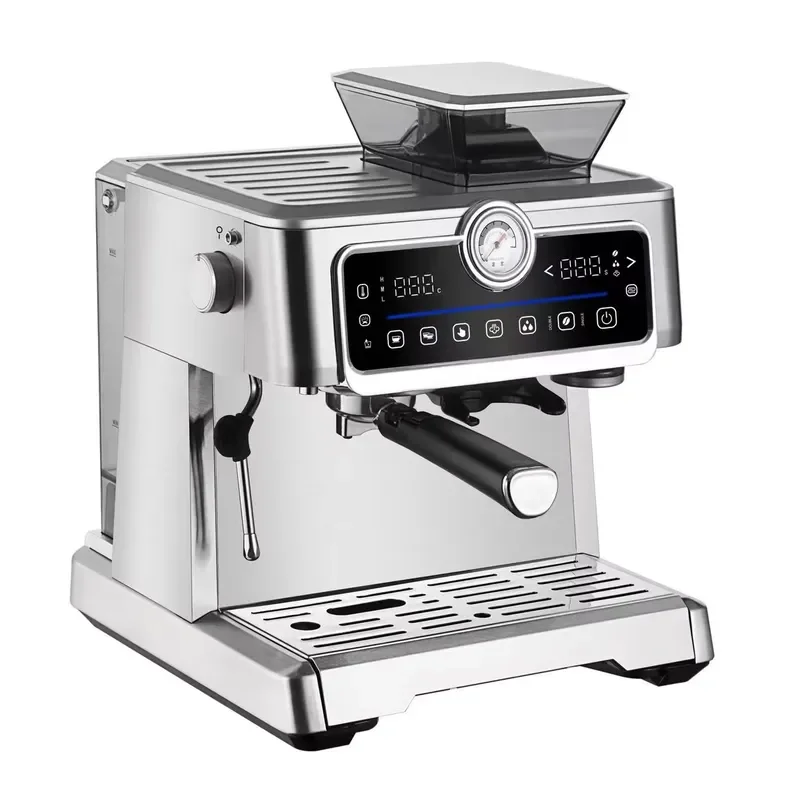 【2026】 2024 New Style Espresso Coffee Machine Electric Bean to Cup with Grinding Function Touch Screen Stainless Steel