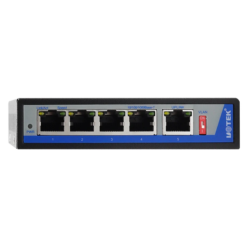 UOTEK 10/100/1000M 5 portas Full Gigabit Switch Ethernet não gerenciado com suporte para função VLAN UT-CG1005