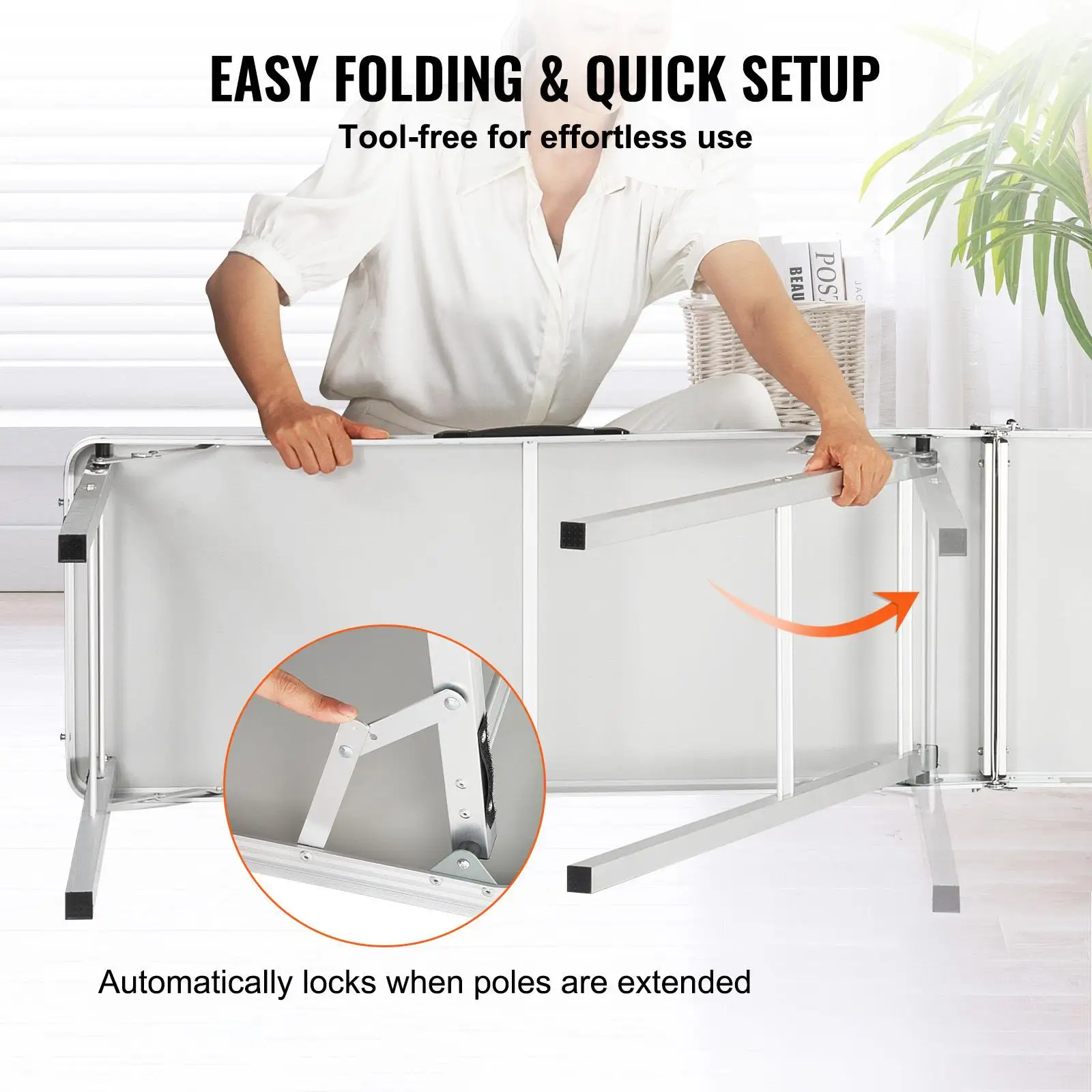 Extra Folding Portable Bar Table for Trade Show Podium for indoor Outdoor Party Picnic Exhibition with Carrying Case Storage Shelf and Black Skirt 77.95 x 15.16 x 34.65