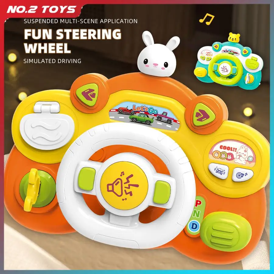 

Simulated Driving Steering Wheel Toy Children's Musical Educational Toy Funny Interactive Baby Toddler Toys Kids Birthday Gift