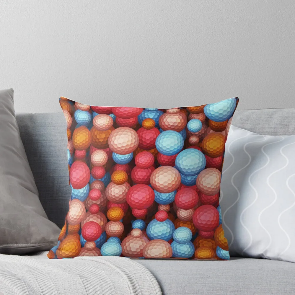 Pop art multicolor golf balls Throw Pillow Christmas Covers Cusions Cover Luxury Pillow Cover Marble Cushion Cover Pillow