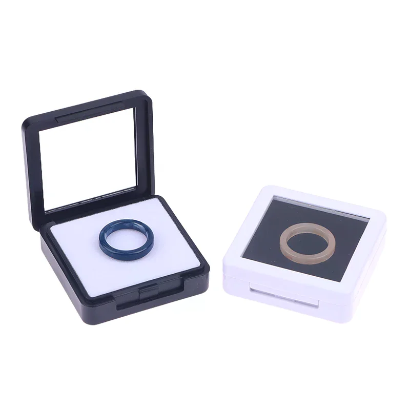 Transparent Glass Top Lid Gem Jar Box Jewelry Gem Display Storage Show Case Tool Pendant Loose Diamond Gemstone Holder Container