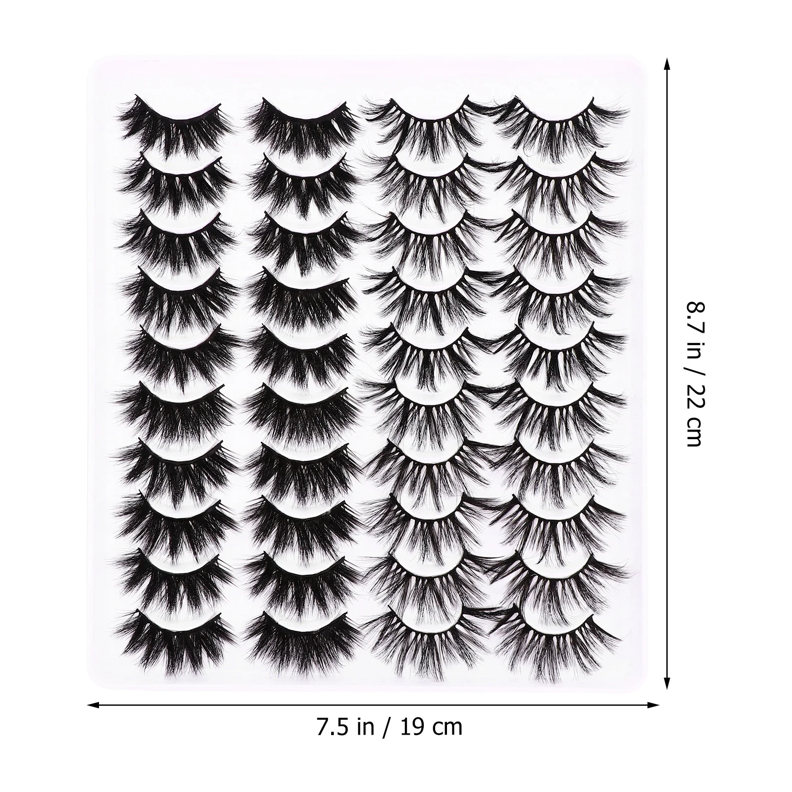 20Pairs Falsche Wimpern Professionelle Wimpern Dicken Weichen Stiel 3D Dichten Wimpern Set Komfortable Frauen Make-Up