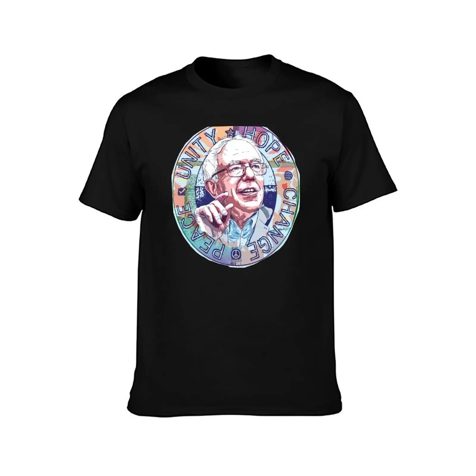 Bernie Unity Hope Peace Change 2016 T-Shirt, Summer Casual Cotton Tee, Oversized Streetwear Tops, Vintage Graphic Print