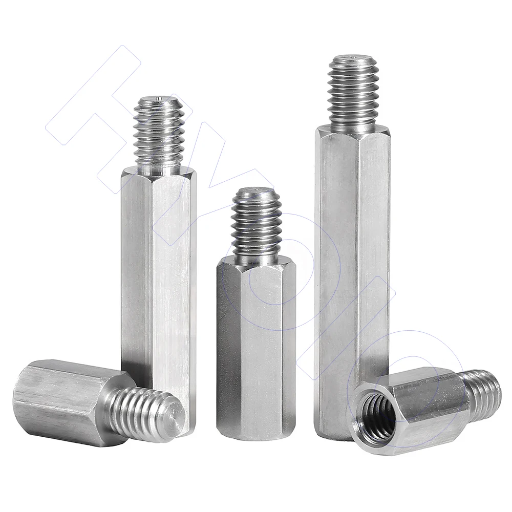 M4/M5/M6/M8/M10 304 Stainless Steel Hex Standoff Single Head Pillar Column Male to Female Thread PCB Spacer