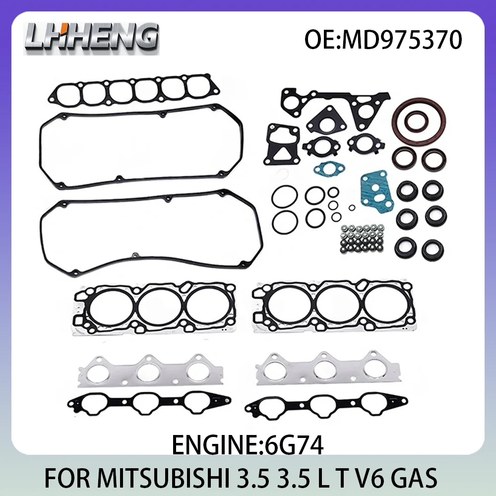 

Engine Full Gasket Set For MITSUBISHI PAJERO 3.5L 3.5 L T V6 GAS 1996-1999 MD975370 50188300 430232P 6G74