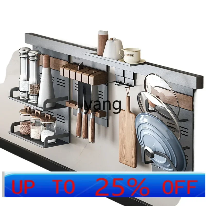 LHH  Kitchen Shelf Multifunctional Wall-mounted Seasoning Rack Wall Wall-mounted Household Storage Shelf