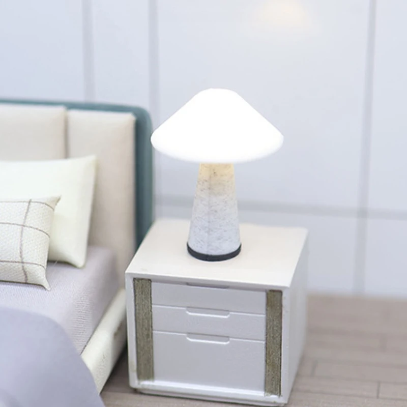 Doll House DIY Fun, 1:20 Miniature Children's Toy Desk Table Lamp Model Furniture Gift