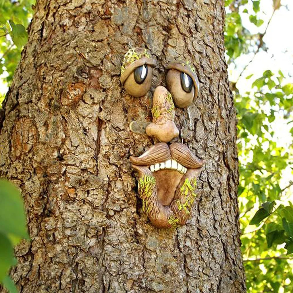 4piece Tree Face Garden Add Whimsical Touch To Garden With Delightful Yard Art Decorative Garden