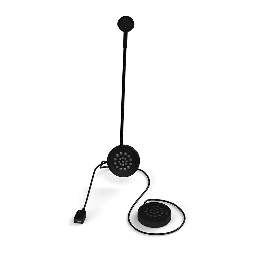 

Motorcycle Headset Black Long Standby Hands Free Microphone Speakers Compatible Smartphones Riding