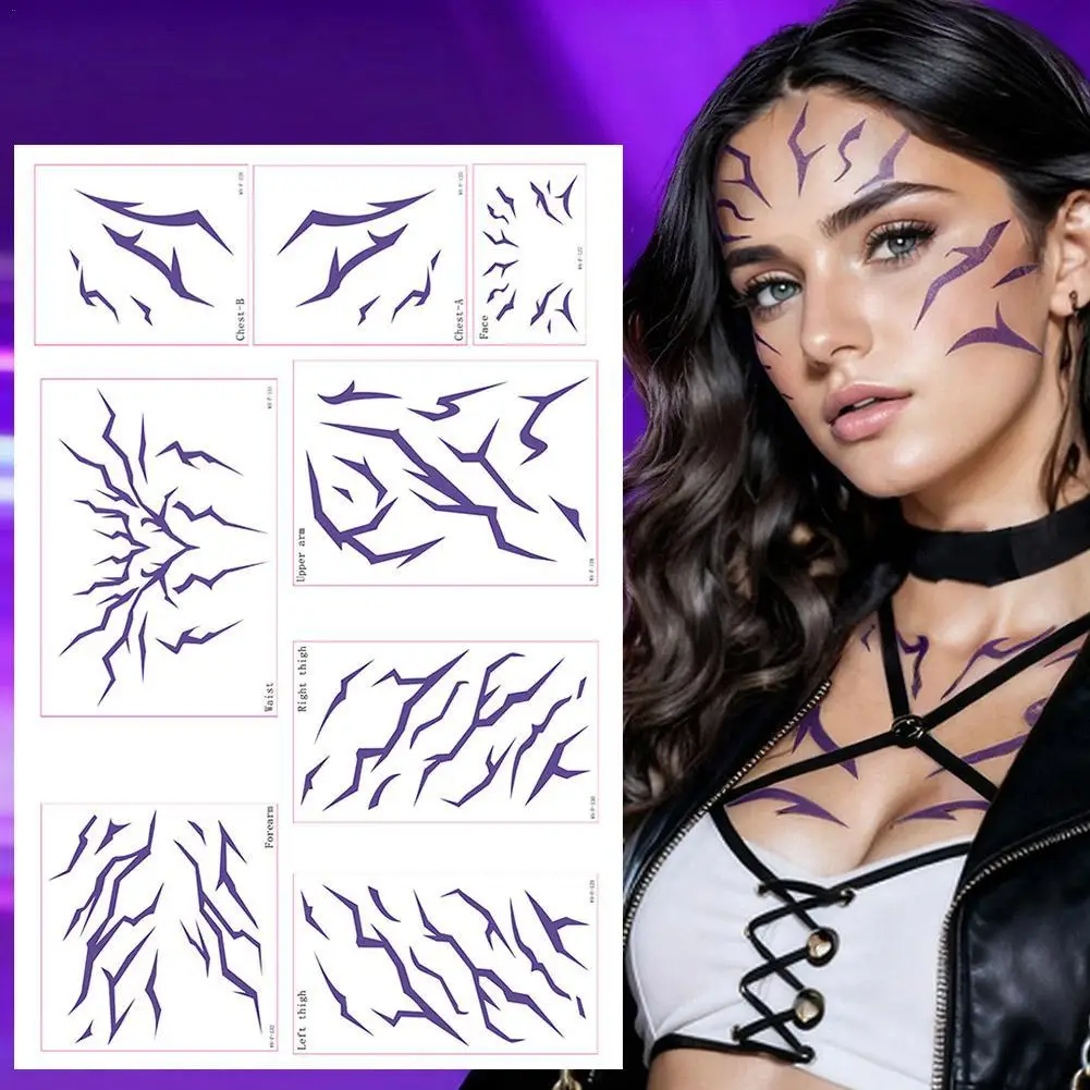 

Anime Jinu Cosplay Fake Tattooing Temporary Sticker Paper Face Prop Body Art Halloween Accessories Hunters Cosplay Tattoo Outfit