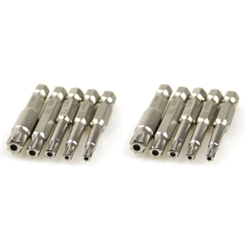 

A59Z-7-Point Hole Plum Screwdriver Head Hexagonal Handle Seven-Point Star Screwdriver Bit TT20 TT25 TT27 TT40 TT45 10 Pieces