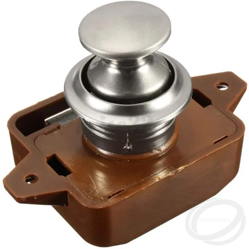 اضغط على زر مزلاج الصيد أقفال الأبواب بدون مفتاح لأجهزة أثاث المنزل المتنقل RV 1 قطعة