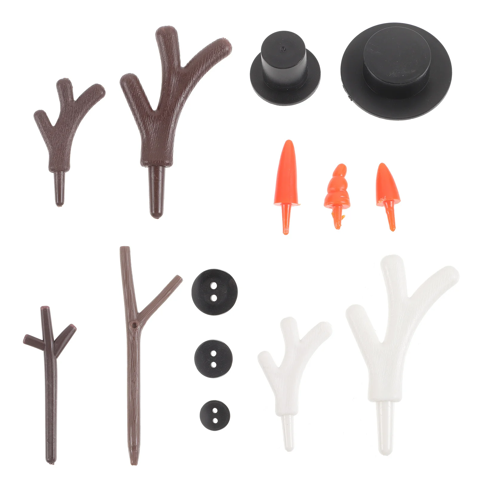 1 комплект, рождественский снеговик, набор «сделай сам» с носовой шляпой, пуговицей, веткой рога, принадлежности для детей, ремесло, праздничный декор, вечерние, литье