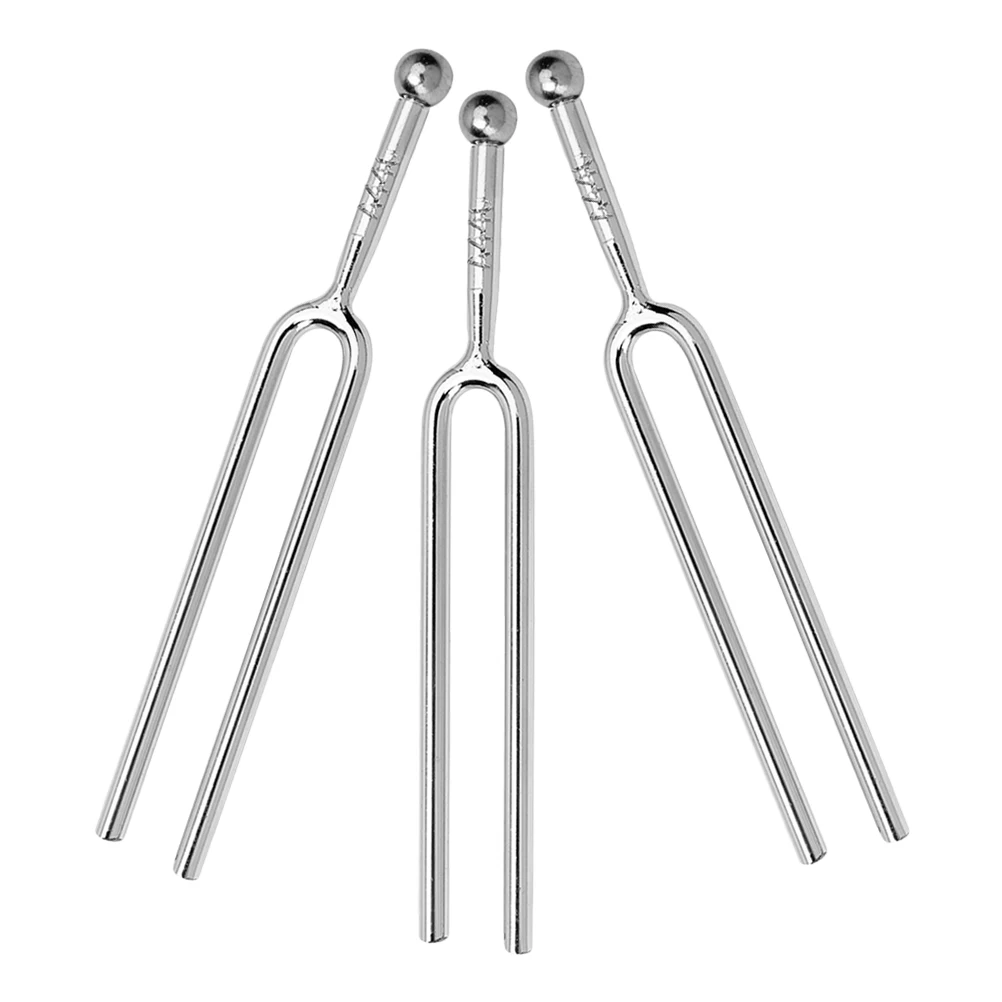 

3 Pcs Tuning Fork Auxiliary Tone Forks Equipment Medical Sounds 440hz Silver Fast Accuratie