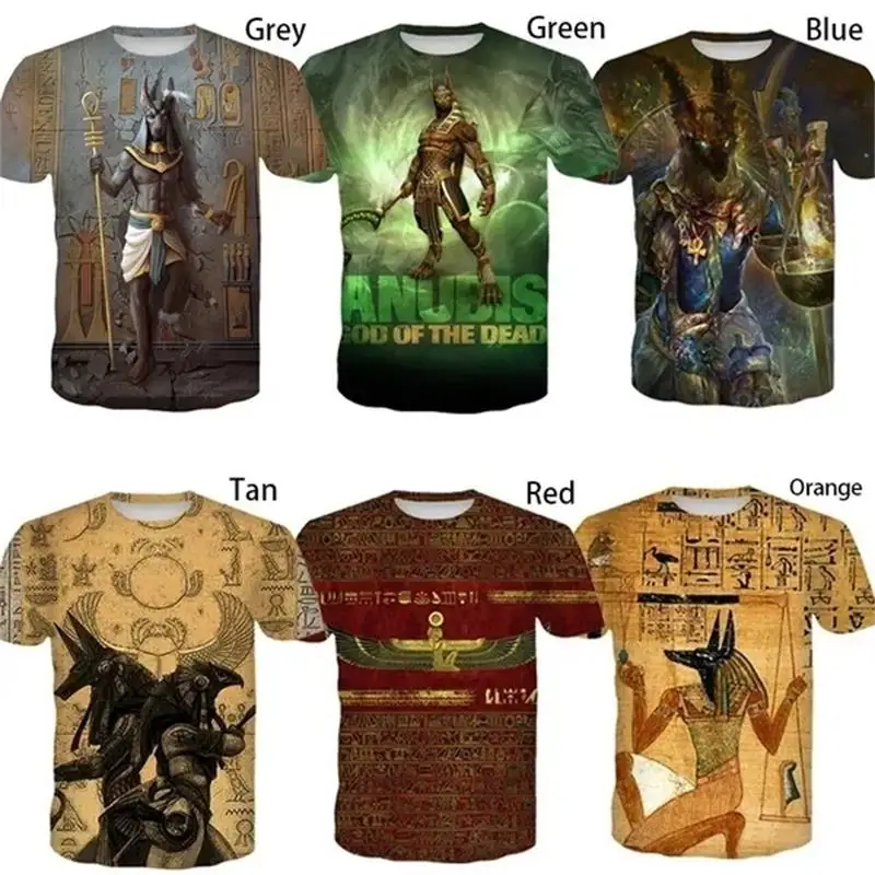 Horus T Shirt Ancient Egyptian God Eye of Egypt Pharaoh 3d Anubis Printed Men T-Shirt Funny Kids Short Sleeve Vintage Streetwear