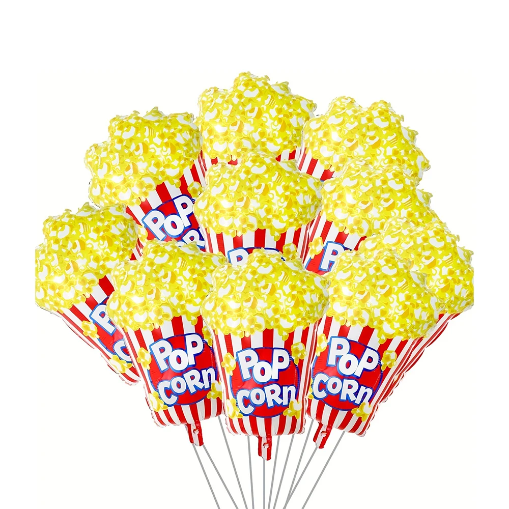 6pcs Cinema Movie Night themed Popcorn balloons Movie themed party decoration Popcornballoons Birthday Party decorations balloon