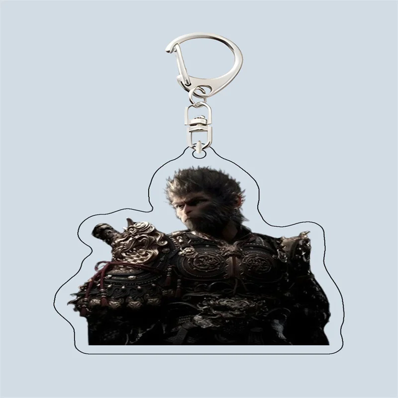 6CM Black Myth: 3A Wu Kong Animation Game Peripheral Toy Acrylic Pendants Keychain Badges Anime Figures key ring