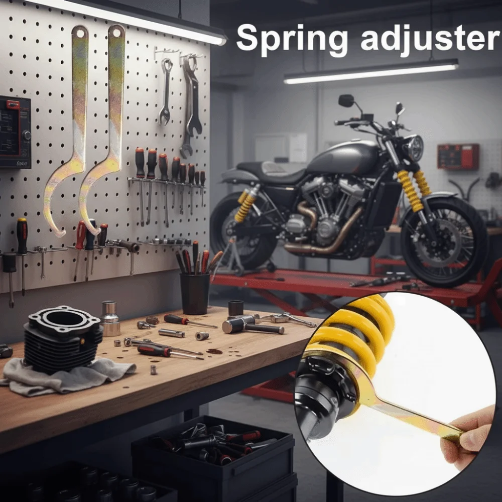 Hook Design Spring Adjuster Wrench 185mm Adjuster Shock Absorbe Wrench Crescent C Shape C Spanner Wrench Motorcycle Repair