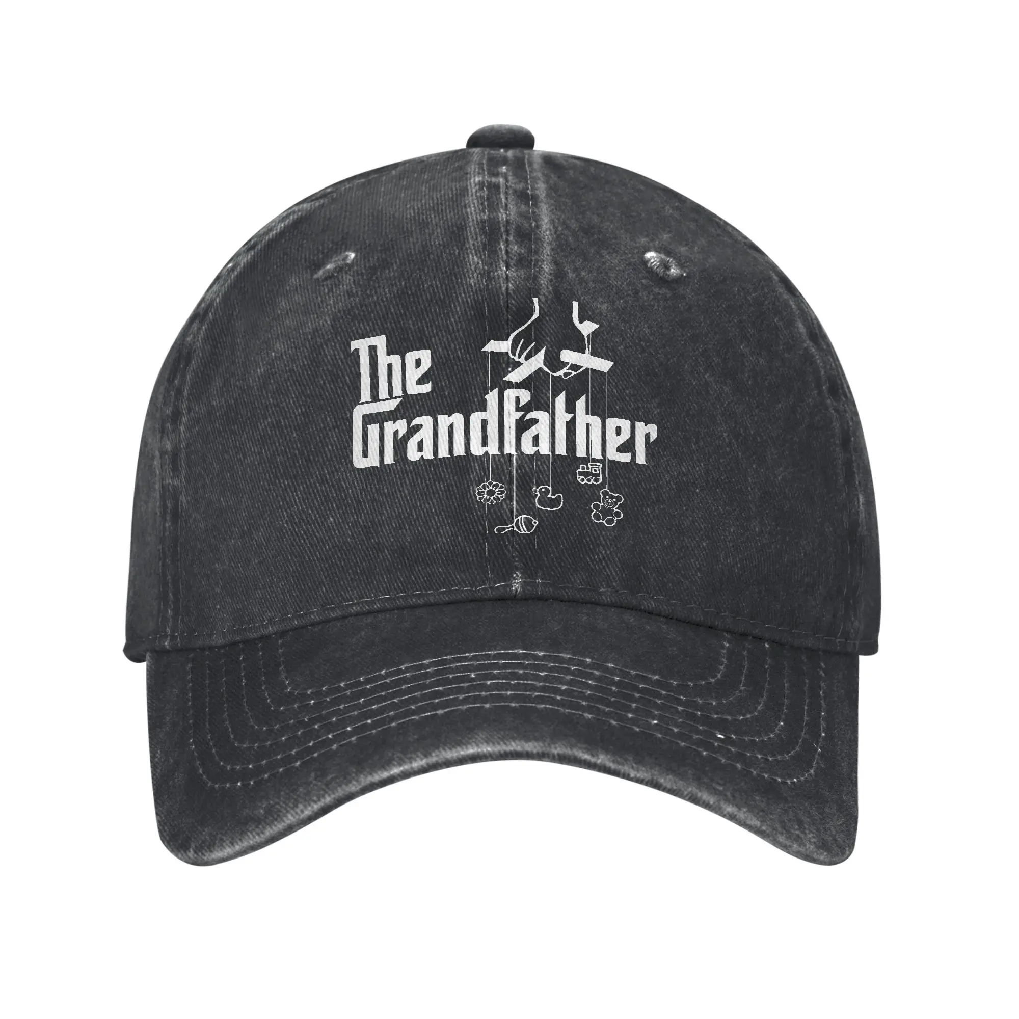 The Grandfather Mafia Parody Godfather Grandpa Birthday Gift Unisex Baseball Caps  Distressed Denim Hat Classic Headwear