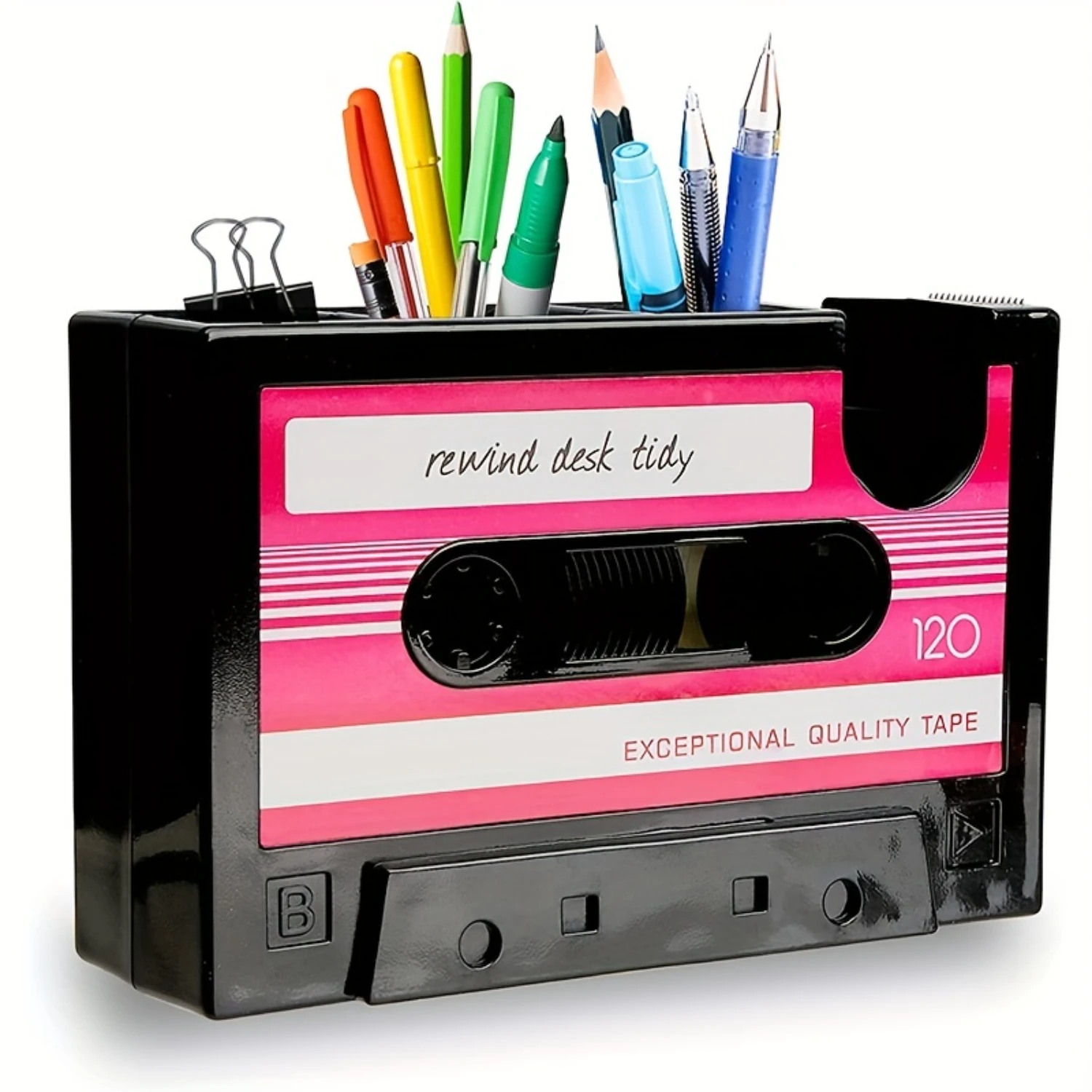 Tape Dispenser With Pen Holder, The Retro Cassette Tape Dispenser (Does Not Include Accessory) image 3