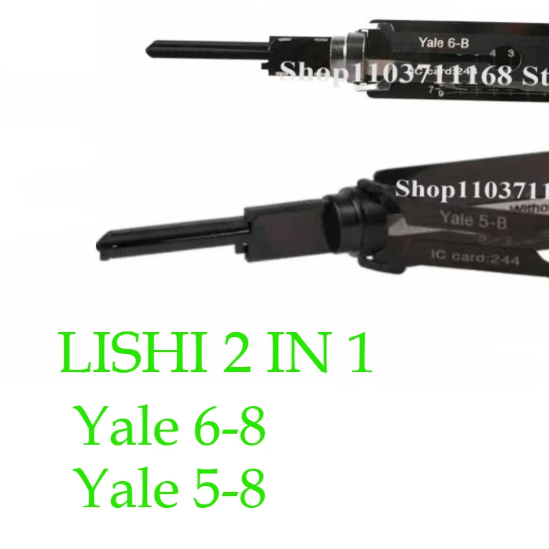 

1PCS Repair Tools Lishi 2in1 Decoder and Pick for Residential Pick and Decoder Yale 6-B Yale 5-B (Black) Lishi Car Kit Ganzua