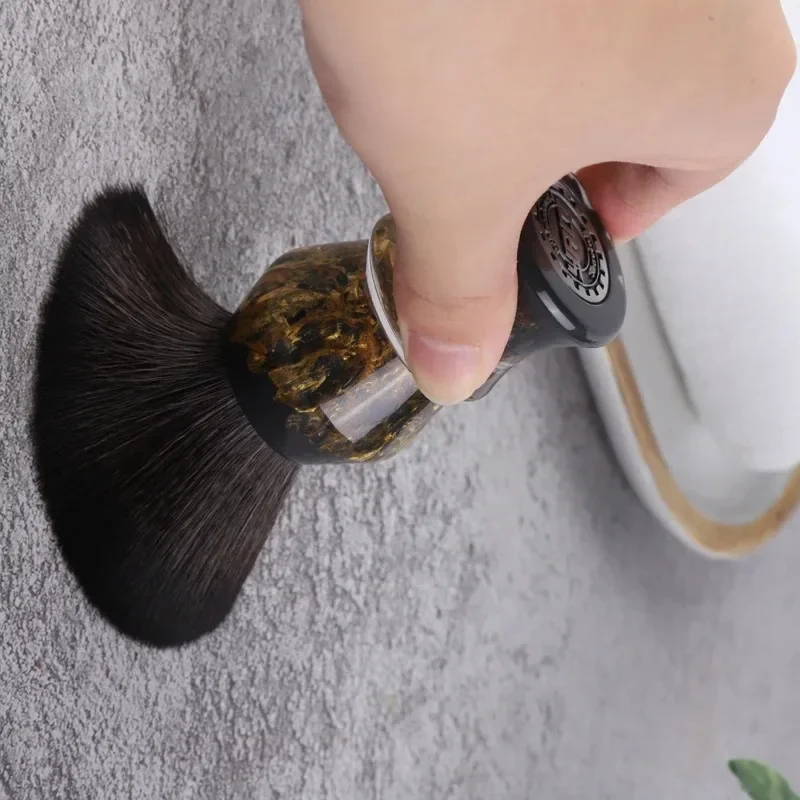Yaqi 24 مللي متر الأحجار العميقة الاصطناعية الشعر الراتنج مقبض للرجال فرشاة الحلاقة الرطبة السفر المحمولة عالية الجودة فرشاة الحلاقة المنزلية