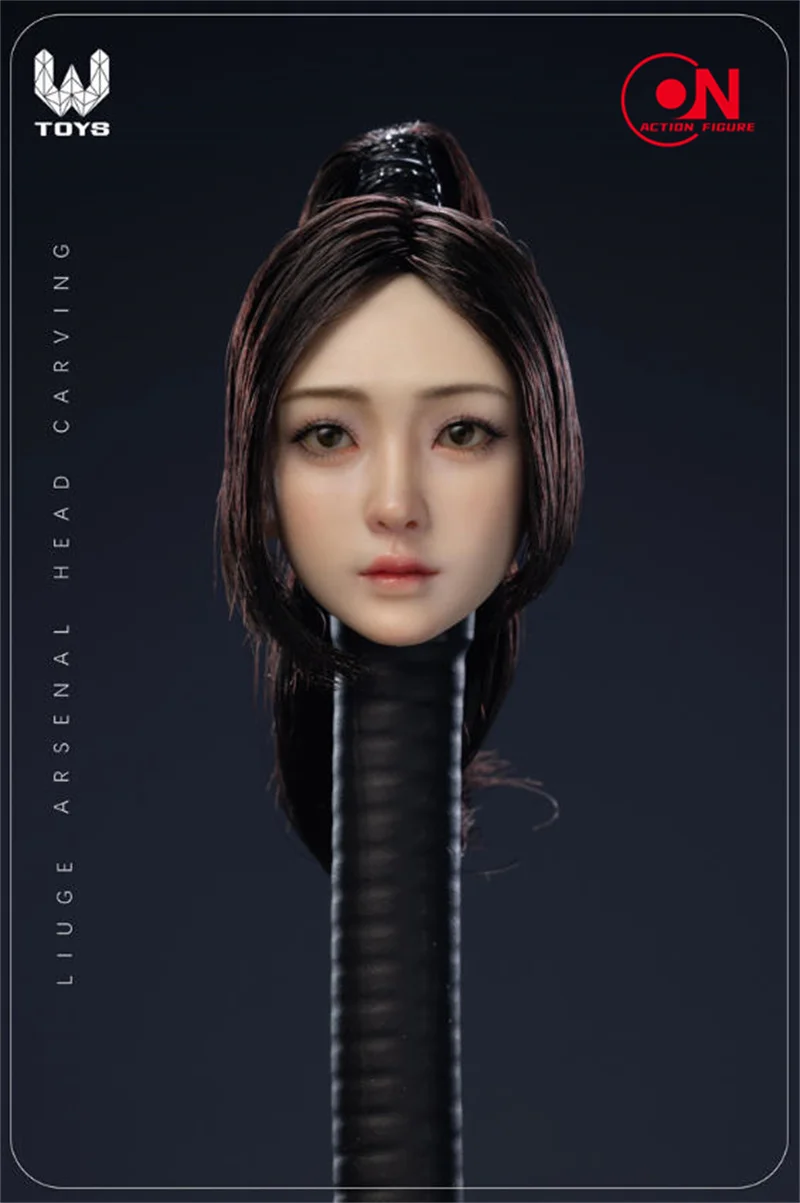 1/6 Xiaoru أنثى المنقولة عيون رئيس نحت الثقيلة/الخفيفة ماكياج نموذج صالح 12 ''أنثى الجندي عمل الشكل دمى الجسم #3