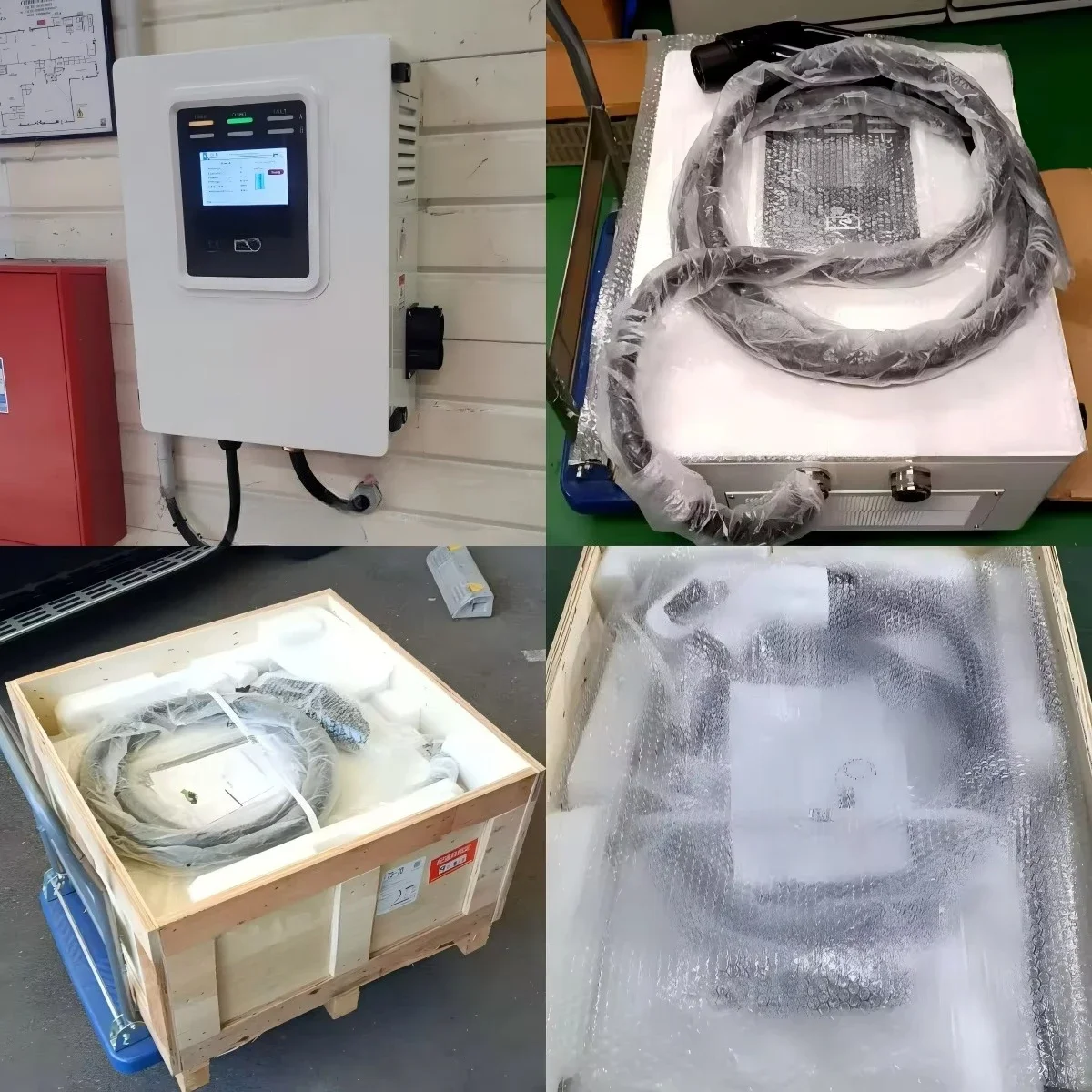 Commerciële Wallbox CCS2 30kW DC EV-laadstation - close-up view