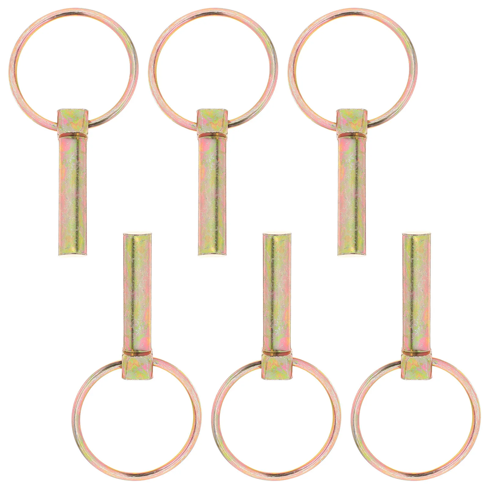 6PCS Heavy-Duty Safety Pin Set for Trailer Hitch Locking, Tractors, Mowers, Carts & Shaft Applications