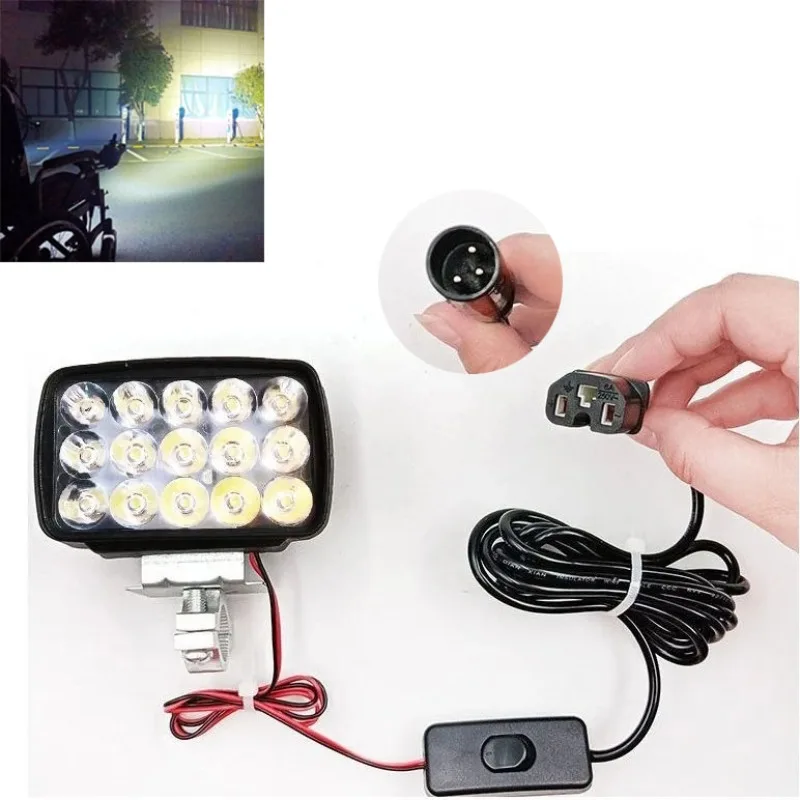 Two Types Interface Night Lights Wheelchair Accessories Electric Wheelchair Accessories Lighting Lights Night Running Flashlight