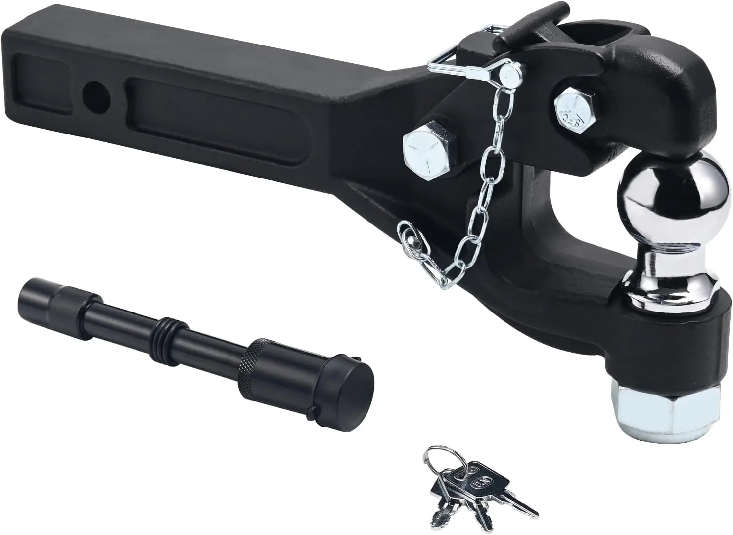 

Pintle Hitch 15 тонн, 2 фута Hitch Ball, черный порошок, 33000 фунтов