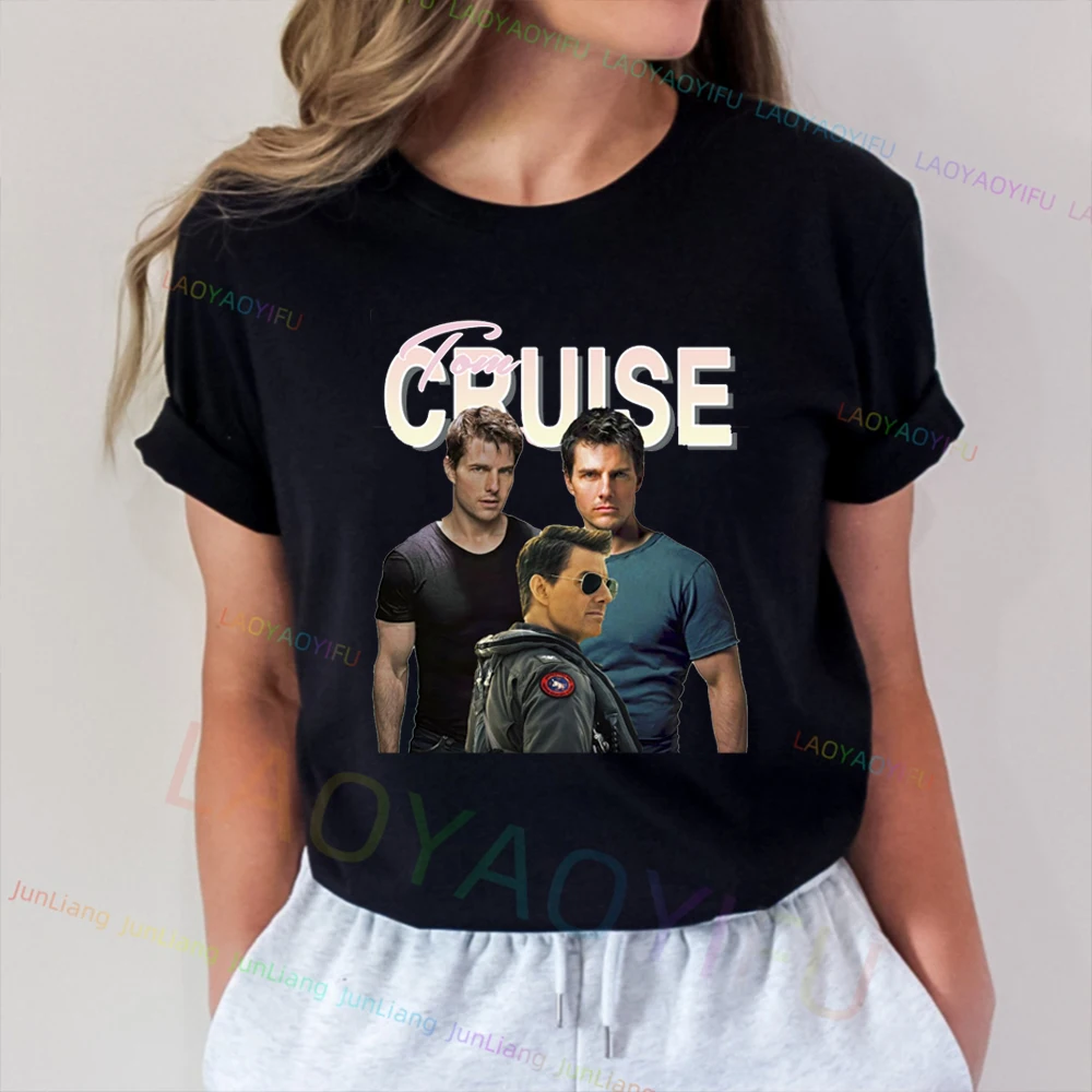 Tom Cruise American Actor Unisex Graphic T Shirts 100% Cotton Streetwear New in Tops & Tees Tshirt Funny Shirt Men's Clothing