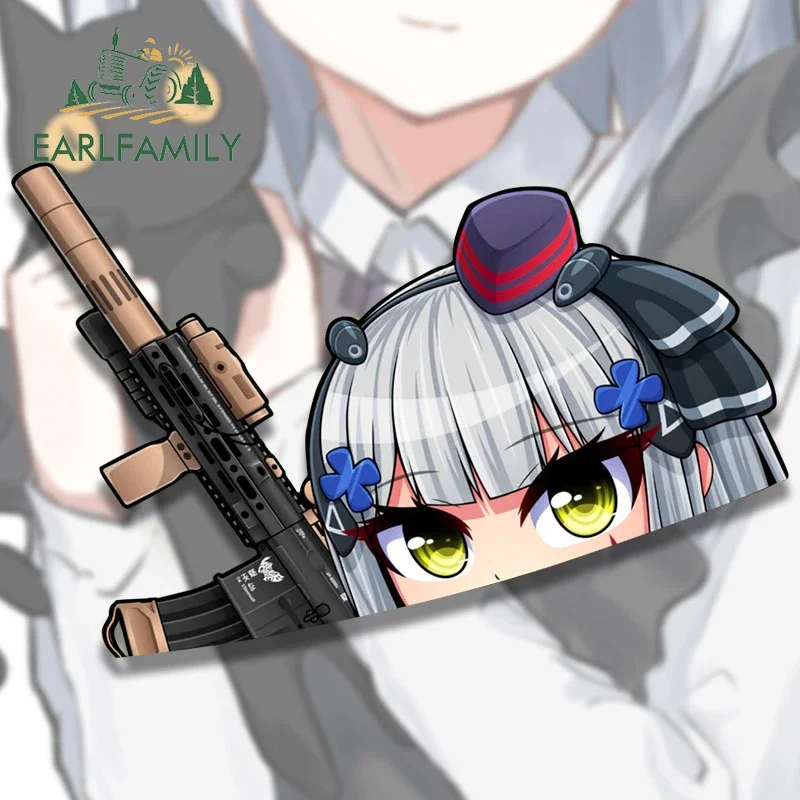

EARLFAMILY 13cm x 8.3cm for Cute Anime Peeker Car Stickers Trunk Windows Windshield Car Accessories Decal Personality Motorcycle