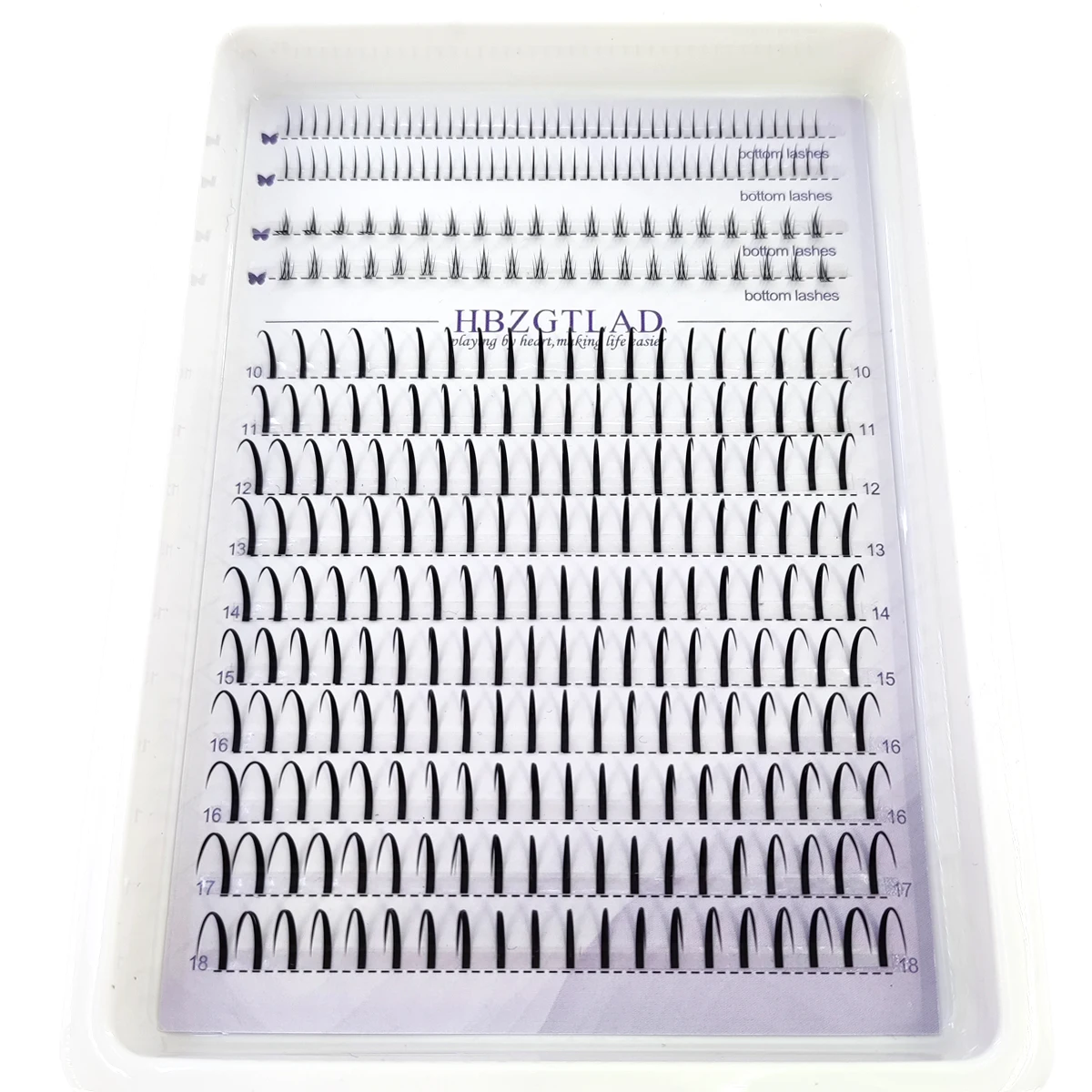 HBZGTLAD Sztuczne Rzęsy Extra Długie Sztuczne Rzęsy Zestawy Rzęs Przedłużacze do Rzęs Grzywka i Rzęsy z Końcówką DIY Rzęsy Fairy/Manga