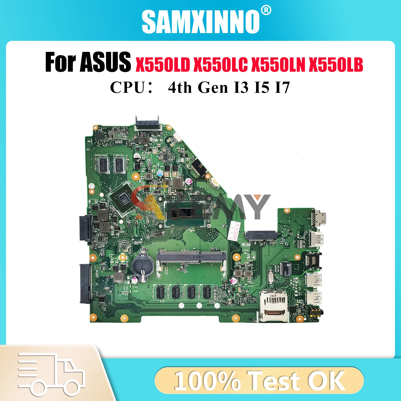 

X550LD Материнская плата для ноутбука ASUS VivoBook Y581L R510L X550LD X550LB X550LN X552L X550LC X550L Материнская плата с I3 I5 I7 CPU stk