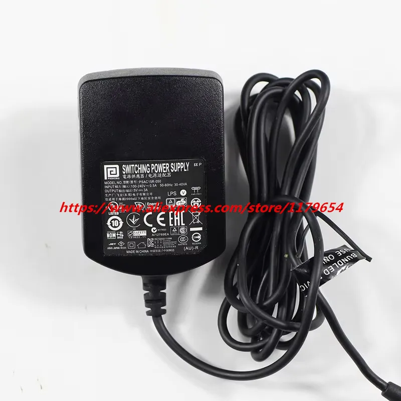 PSAC15R-050 Genuine Phihong AC Adapter With Micro USB DC Plug For ASUS Power Supply Charger 0A001-00480100 5V 3A 15W