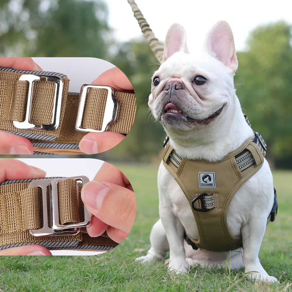 Arnês portátil para animais de estimação, buldogue francês, para cães pequenos e médios, multifuncional, colete com saco de cocô, acessórios para mascotas