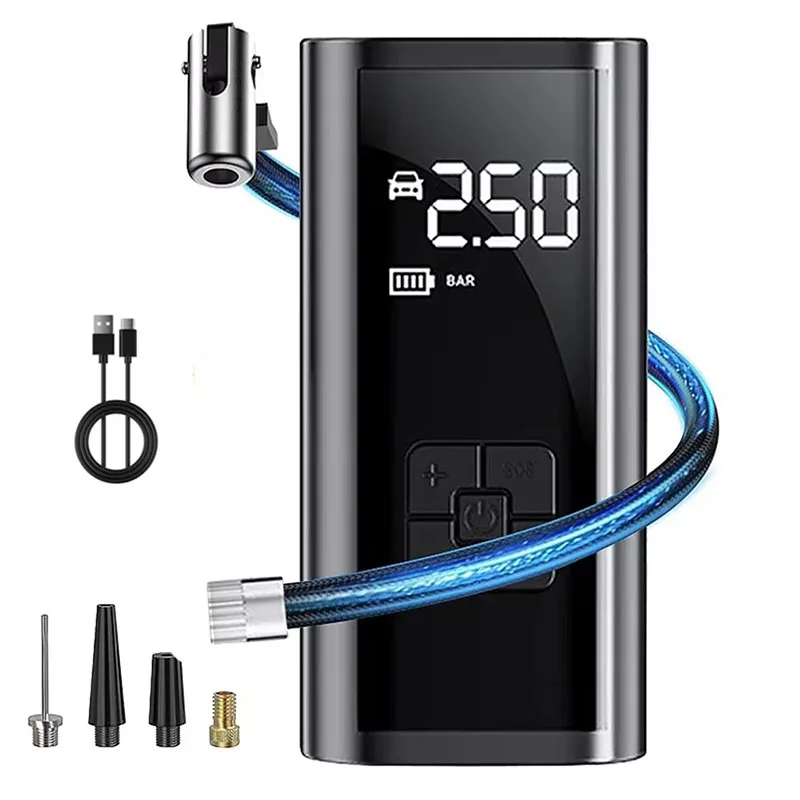 Car Wireless Air Pump Air Compressor Tire Ball Inflator Led Light Tire Inflator 150Psi Electric for Cars Motorcycles Bicycles